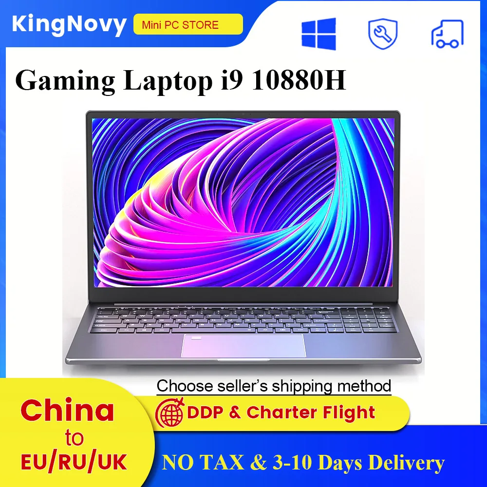 

15.6 Inch Windows 10 Pro Intel Core i9 9880H i7 9750H Fingerprint Max 64GB DDR4 2TB SSD Gaming Laptop Notebook Metal Ultrabook