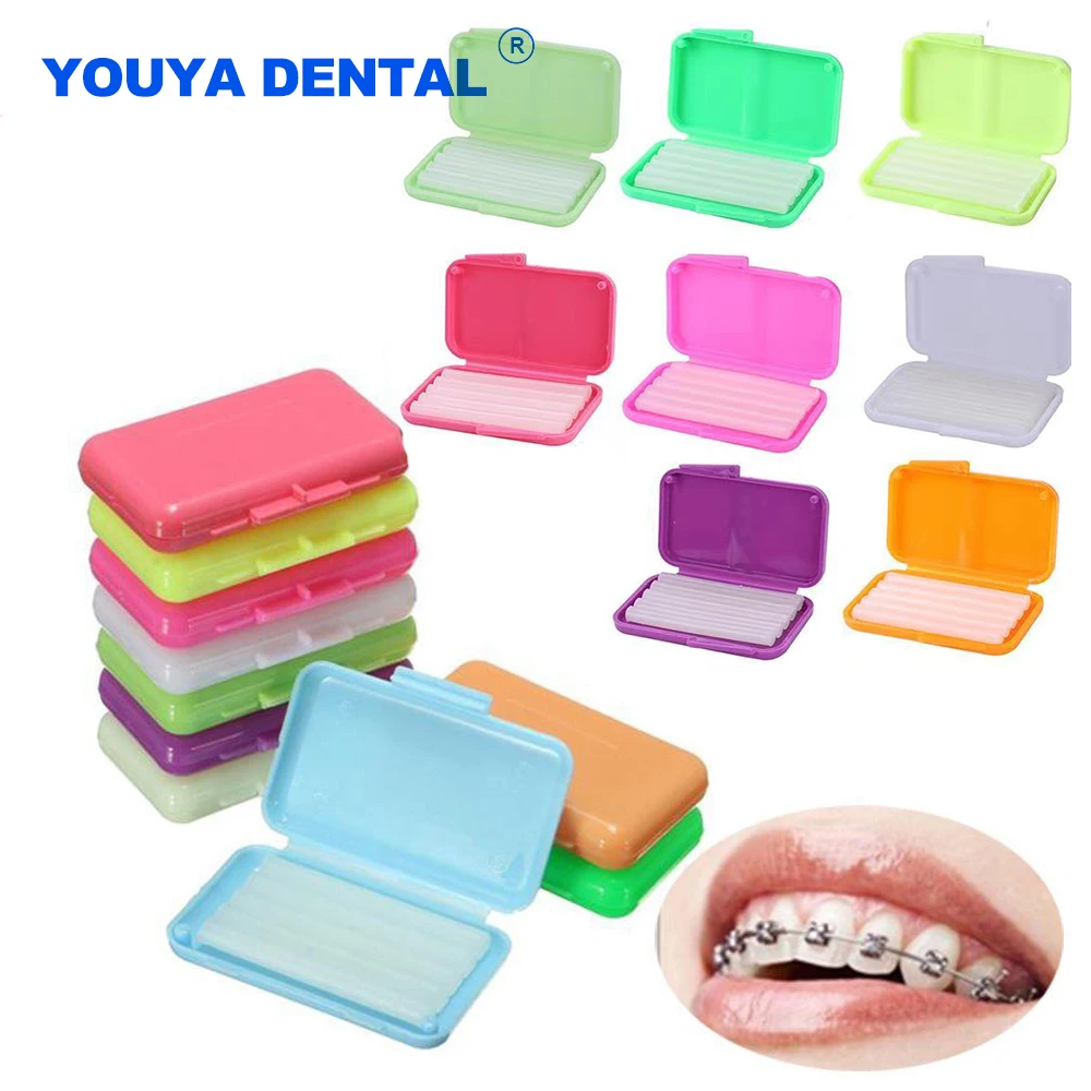 

10 Boxes Fruit Flavour Orthodontic Relief Wax For Braces Gum Irritation Dental Oral Hygiene Care Ortho Wax Teeth Whitening