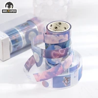 mr paper 6 designs 3rollbox pvc tape art decorative tape diy hand account collage material scrapbooking sticker