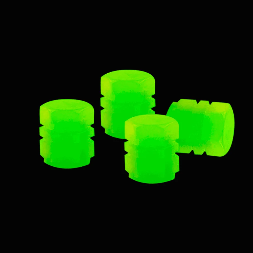 

Светящиеся колпачки клапанов, флуоресцентные зеленые, синие светящиеся ночью колпачки для автомобиля, мотоцикла, велосипеда, колеса, Стайлинг, дневной светящийся колпачок, Декор