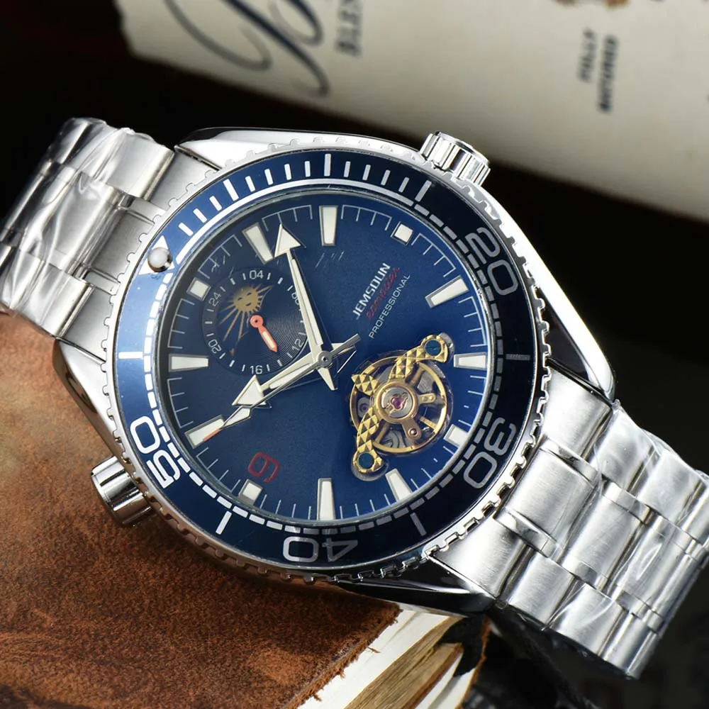 

Популярные оригинальные Брендовые мужские часы, роскошные многофункциональные часы с турбийоном, полностью стальные часы, деловые Автоматические Механические Спортивные часы AAA