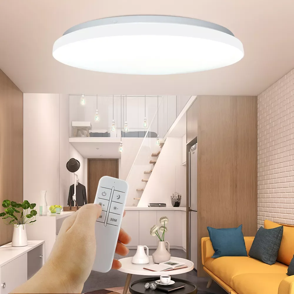 

AC110V or 220V Intelligent Chandelier 24W Bedroom Living Room Modern Ultra-thin Ceiling Lighting Global Universal