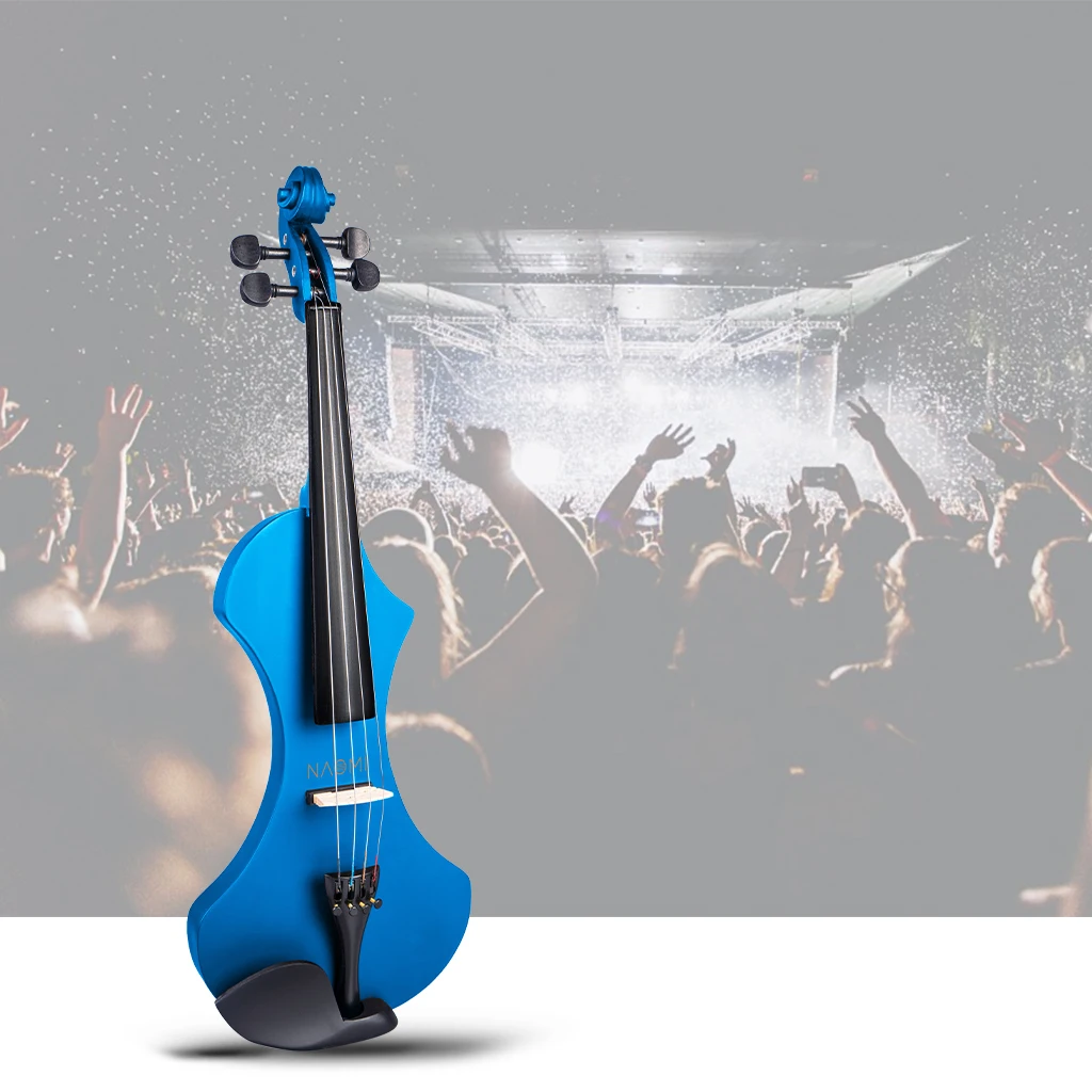 4/4 бесшумный Электрический деревянная скрипка Set-V1BL с Цезальпиния лук + канифоль