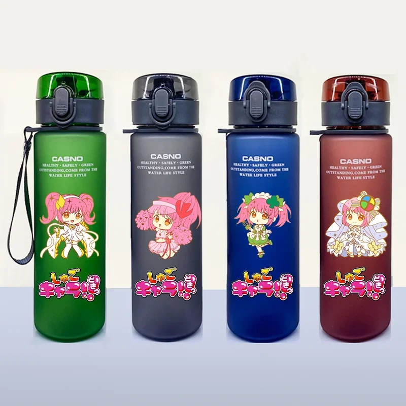 560ML Shugo Chara Cartoon Portable Plastic Water Cup Student Outdoor Sports Large Capacity Leak Proof Bottle