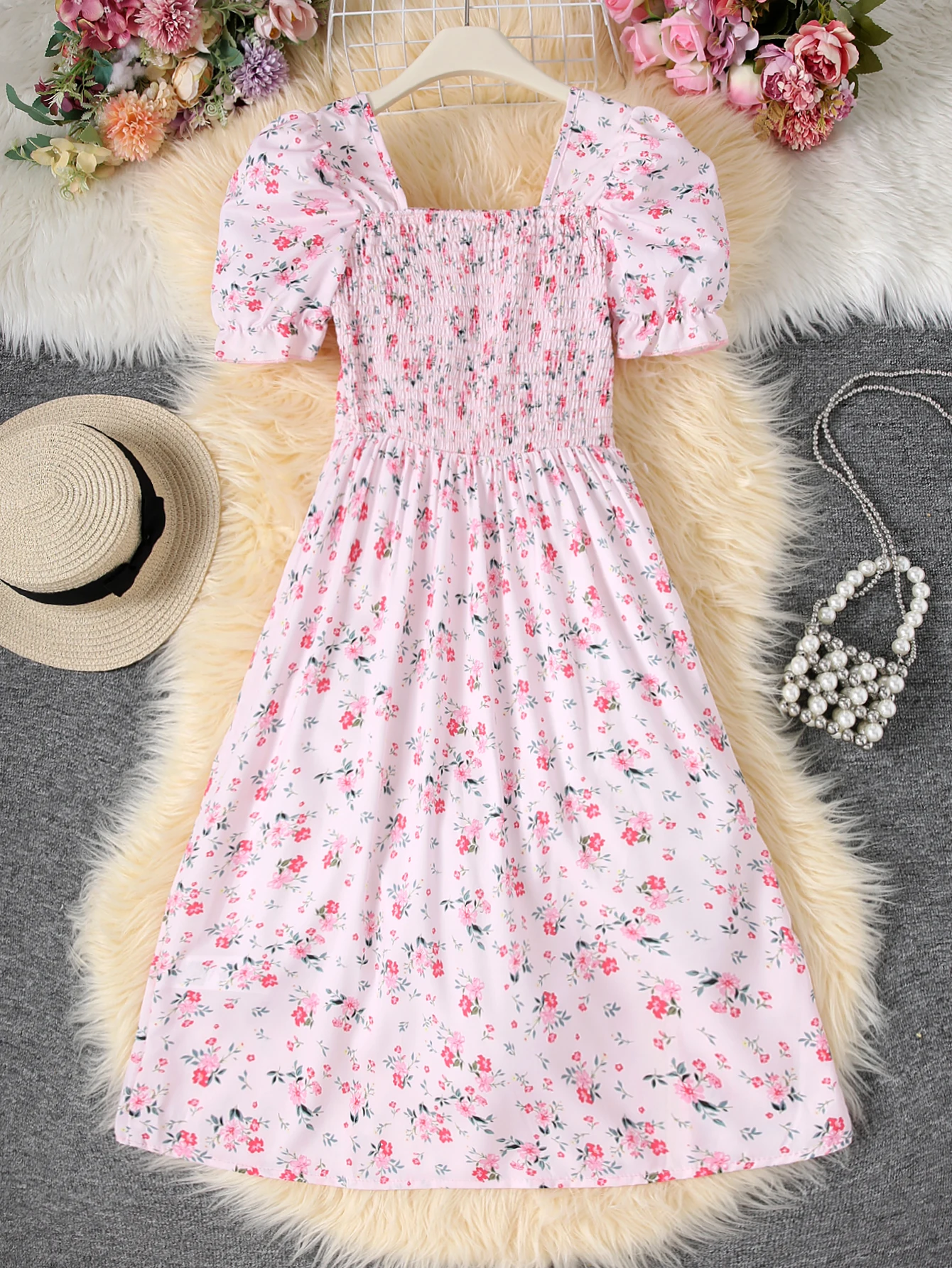 Летнее Платье С Цветочным Принтом Для Девочек
