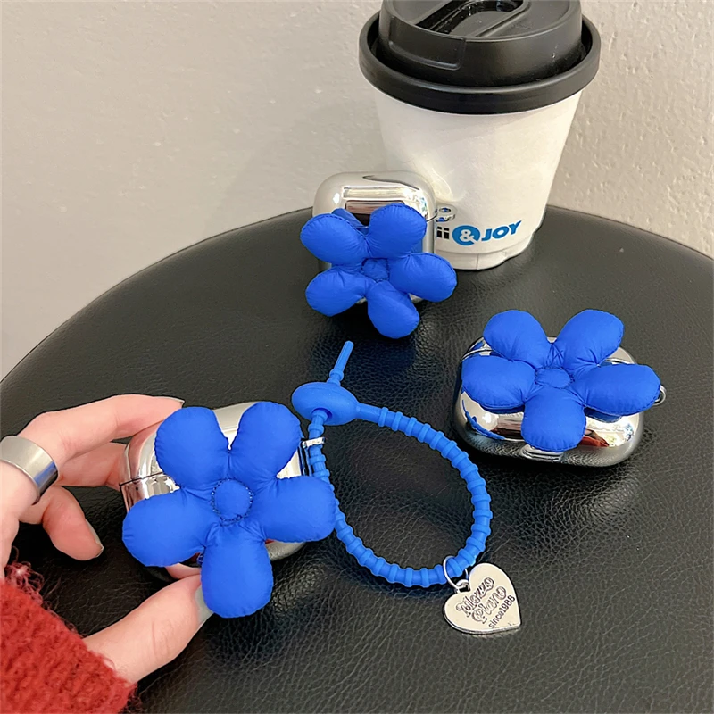 

Stylish Down Jacket The Puffer Flower Case For AirPods 3 2 1 Pro Bluetooth-Compatible Earphone Case Shockproof Soft Back Cover