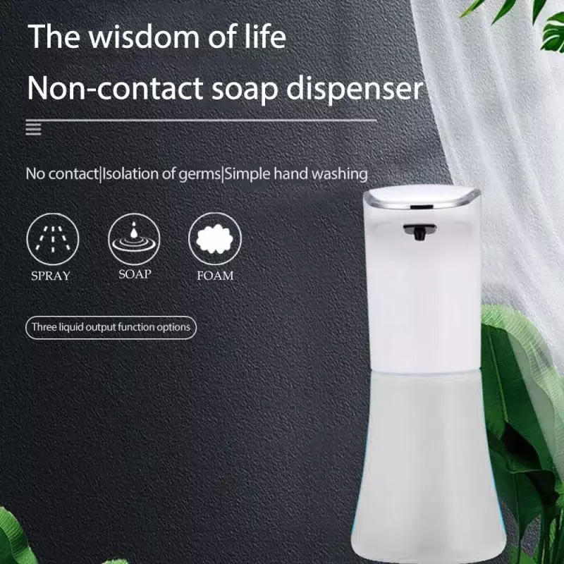 

Touchless Automatic Liquid Soap Dispenser ABS Infrared Sensor Foam Spray Pump For Bathroom Kitchen 350ML USB Rechargeable