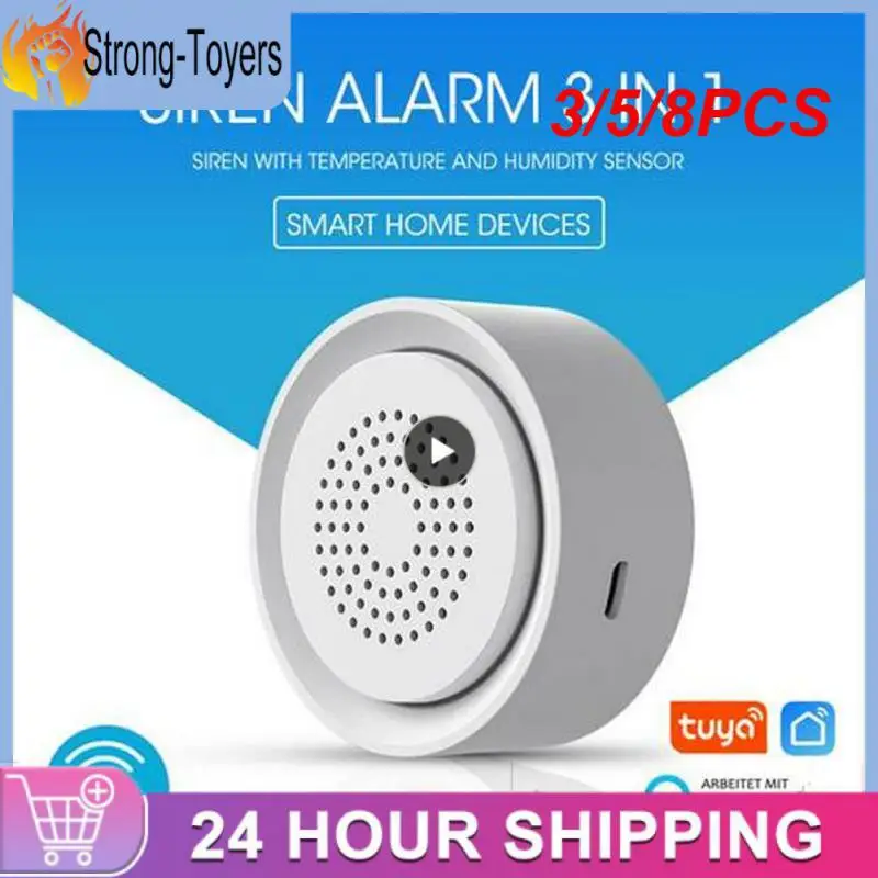 

3/5/8PCS Universal Smart Human Body Sensors Wifi Sound Light Detector Sensor Tuya Smart Life Wireless Siren Alarm Home Security
