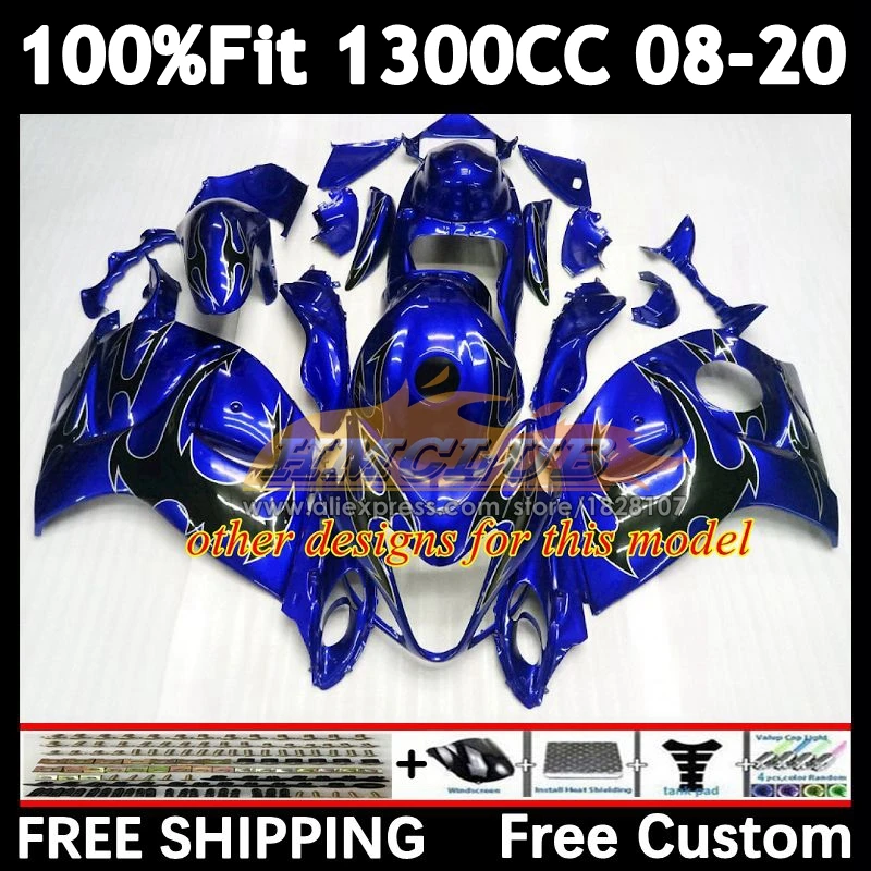 Корпус обтекателя Для SUZUKI Hayabusa GSXR1300 08 09 10 11 12 13 38No.22 синий цвет флэш XR 1300 14 2015 2016 2017