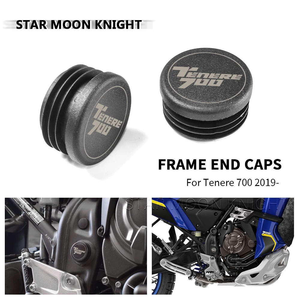 Motorcycle Frame End Caps Frame Hole Cover Caps Plug Decorative For YAMAHA Tenere700 TENERE 700 World Raid XTZ 700 XT700Z 2019-