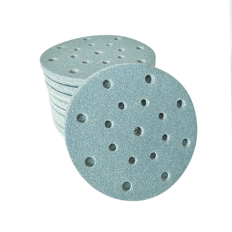 Garnet 6-Inch 17-Hole Dry Sandpaper 150mm Car Atomic Ash Polishing Round Flocking Back Velvet Sand Disc