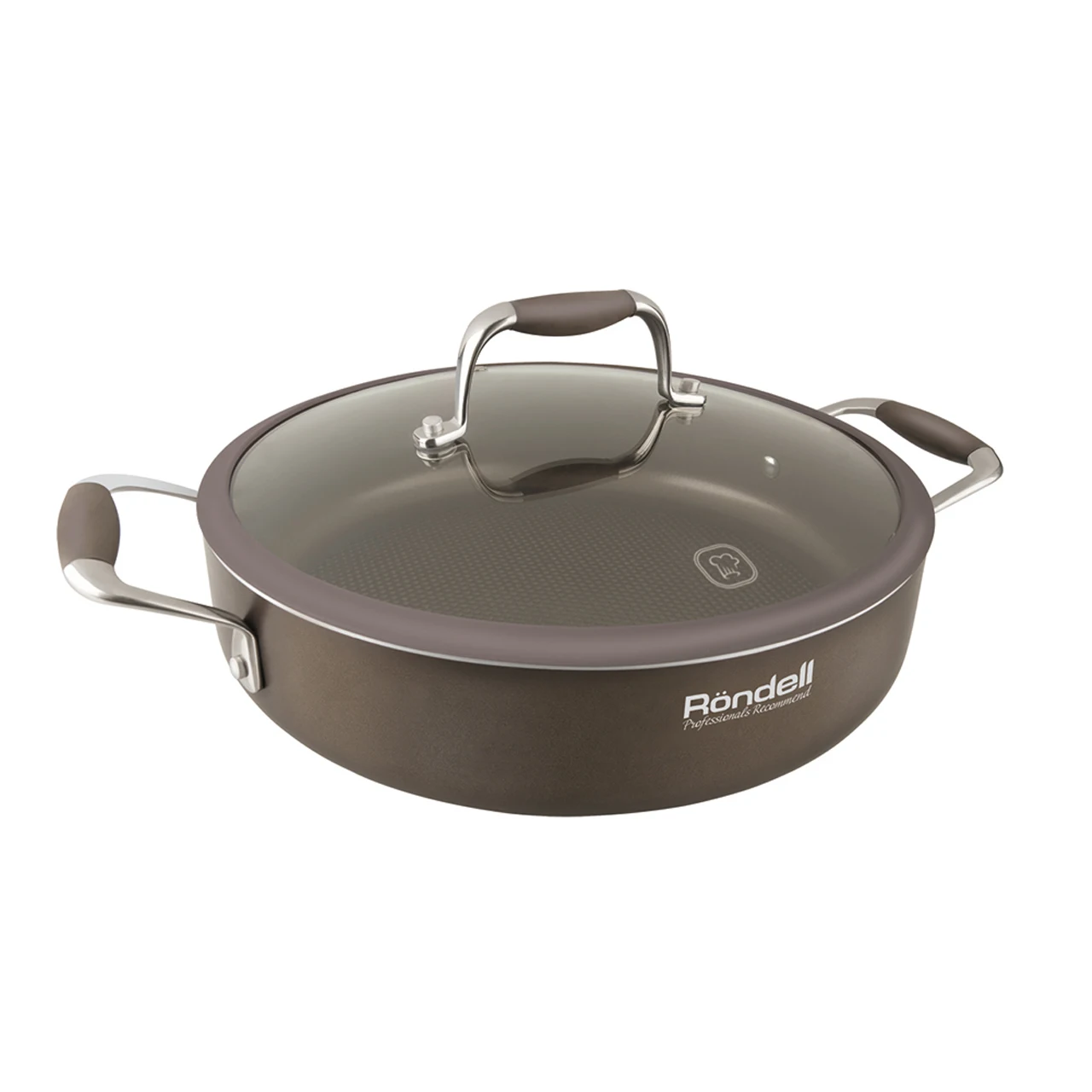 Сотейник с крышкой Rondell Mocco 26 cm RDA-282 (Диаметр см штампованный алюминий