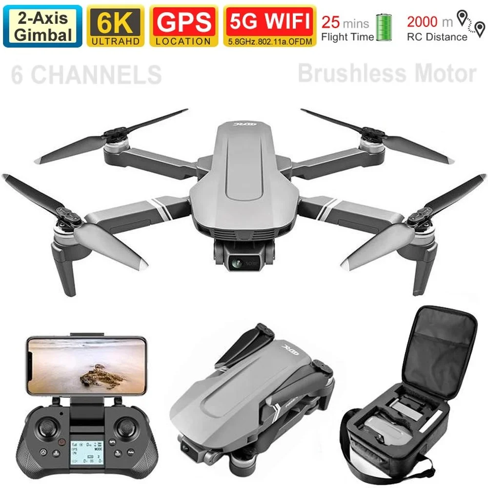 

F4 Brushless Motor Professional 4K GPS Drone Aerial Photography Folding Quadcopter Drones Stabilier Distance 2km Flight 25 Min