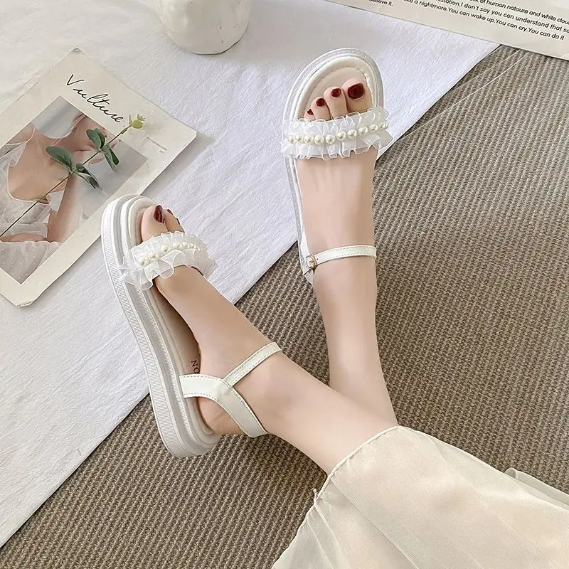 Little Fresh Sandals Women's 2023 New Summer Flat Bottom Women's Shoes