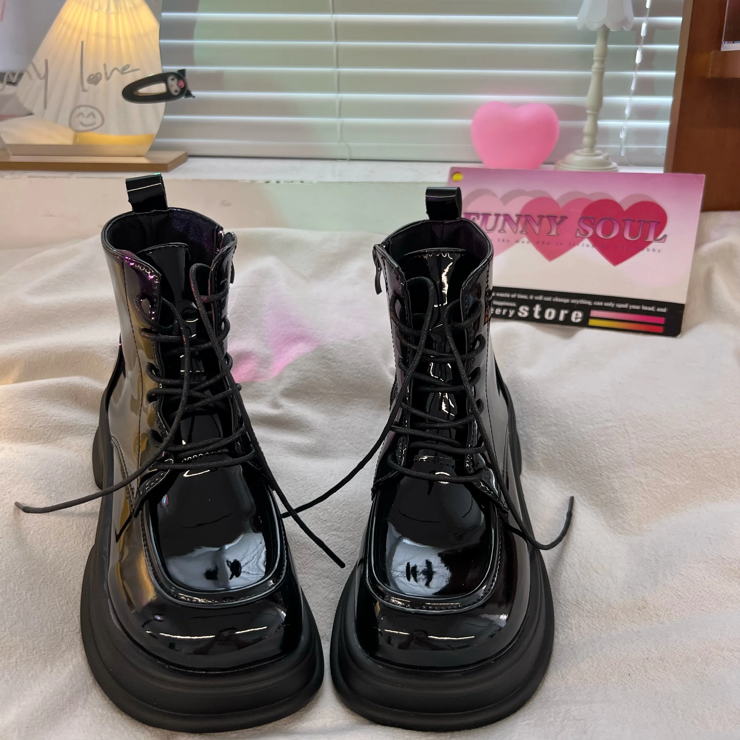 

Женские зимние ботильоны 2022, готические ботинки на платформе, обувь на толстой подошве, Лолита, японские сапоги JK, обувь для девушек в коллед...