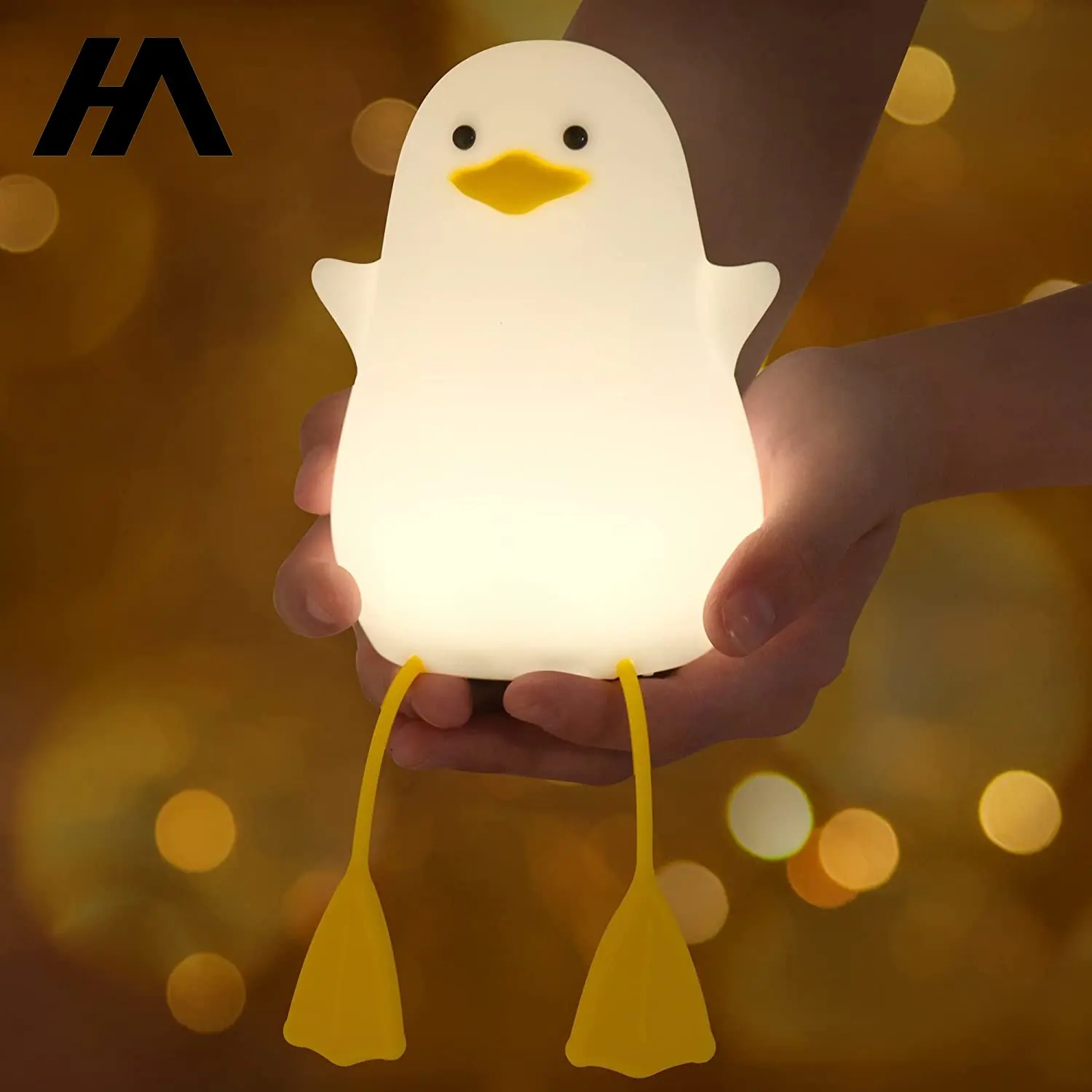 

Duck Night Light for Kids Cute Seagull Silicone Bedside Lamp for Nursery Touch Control Rechargeable Dimmable Birthday Gifts