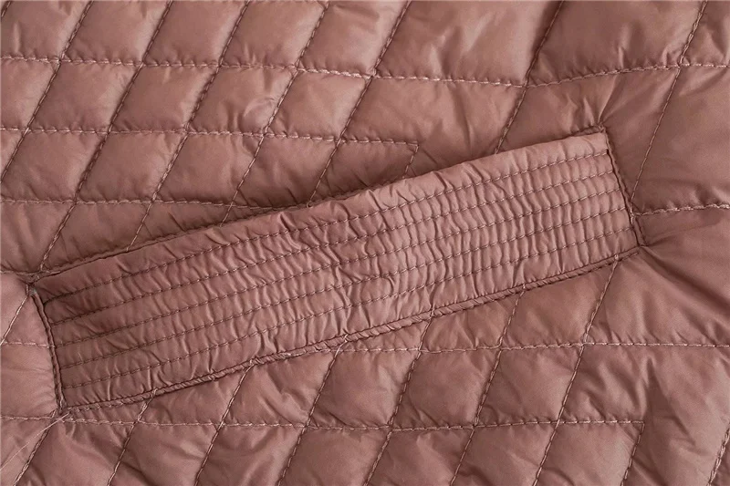 Women 2021 Fashion Oversized Vintage Parkas Argyle Jacket Padded Coat Long Sleeve Pockets Loose Outerwear Chic Tops Black White