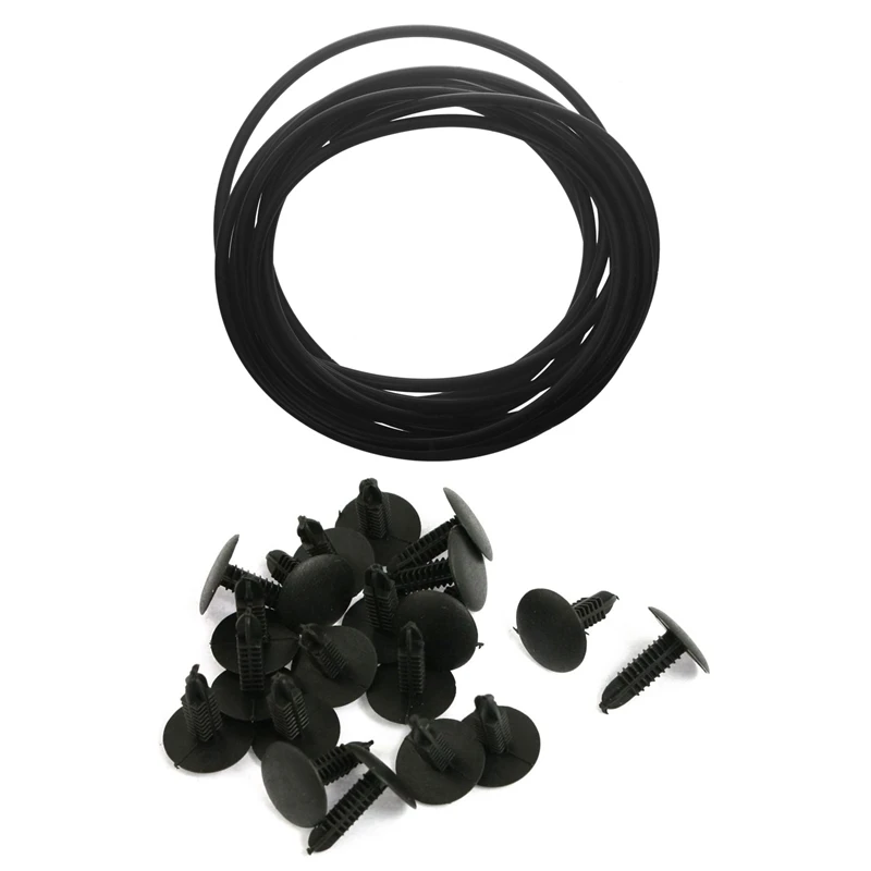 

Food Grade Silicone Tube Pipe Hose Tubing 5Mm,1M Black With 20Pcs Plastic Fir Tree Trim Panel Clips 16Mm Head