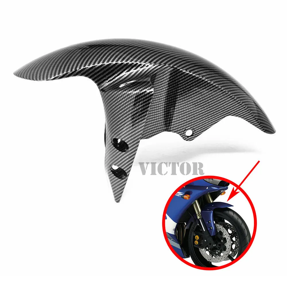 

Motorcycle Parts Front Tire Fender Guard Mud Hugger Mudguard For YAMAHA R6 2005 R1 2002-2008 Hydro Dipped Carbon Fiber Finish