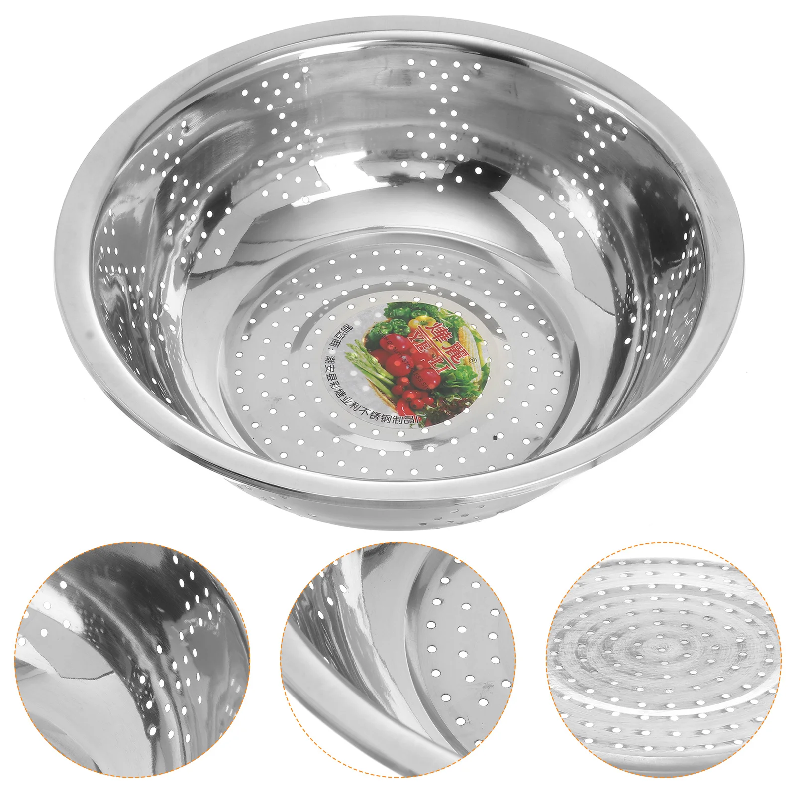 

Colander Strainer Kitchen Bowl Basket Mesh Washing Draining Fruit Vegetable Rice Stainless Steel Drainer Basin Baskets Sieve