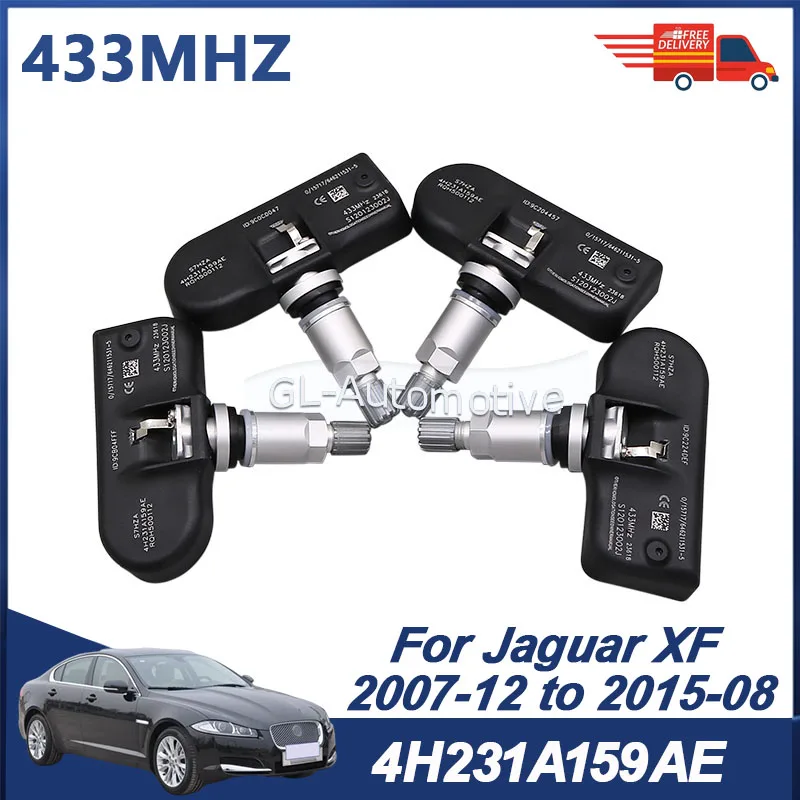 

4 шт. 4H23-1A159-AE датчик давления в шинах для Jaguar XF 2007-12–2015-08 4H231A159AE датчик TPMS 433 МГц