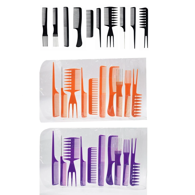 

10Pc/Set Styling Comb Set Hair Comb Stylist Anti-Static Hairdressing Combs Barber Haircare Styling Tool Set