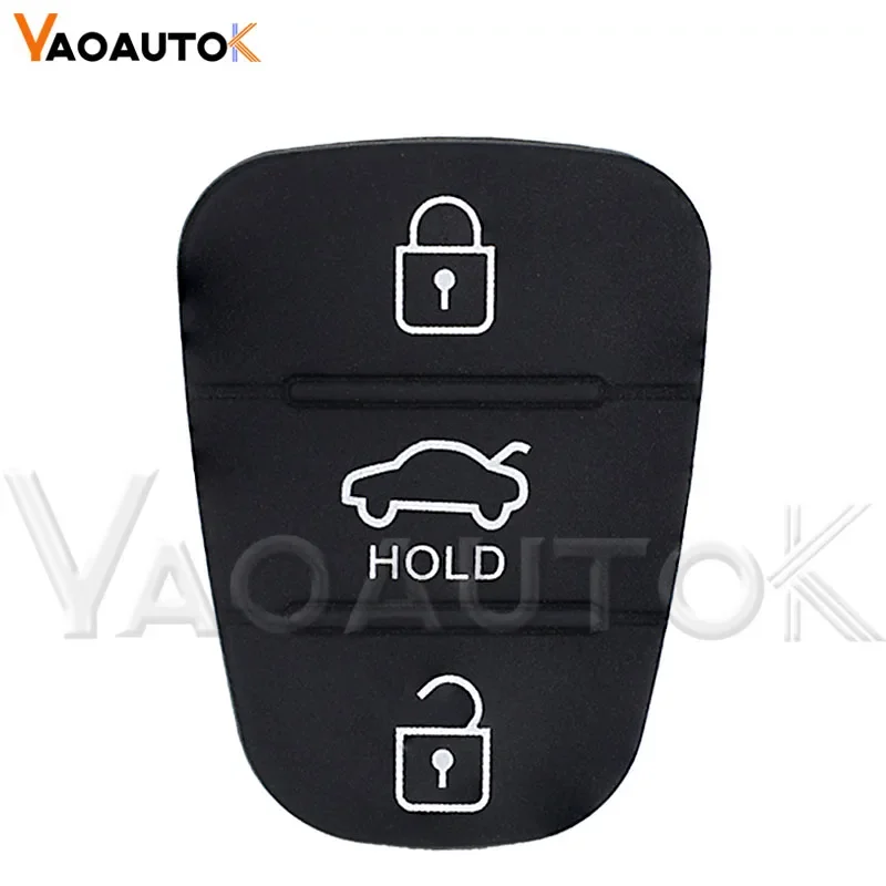 

Сменный 3-кнопочный резиновый чехол для автомобильного ключа для Hyundai IX35 I30 Accent Kia K2 K5 Rio, откидной пульт дистанционного ключа, замена кнопки