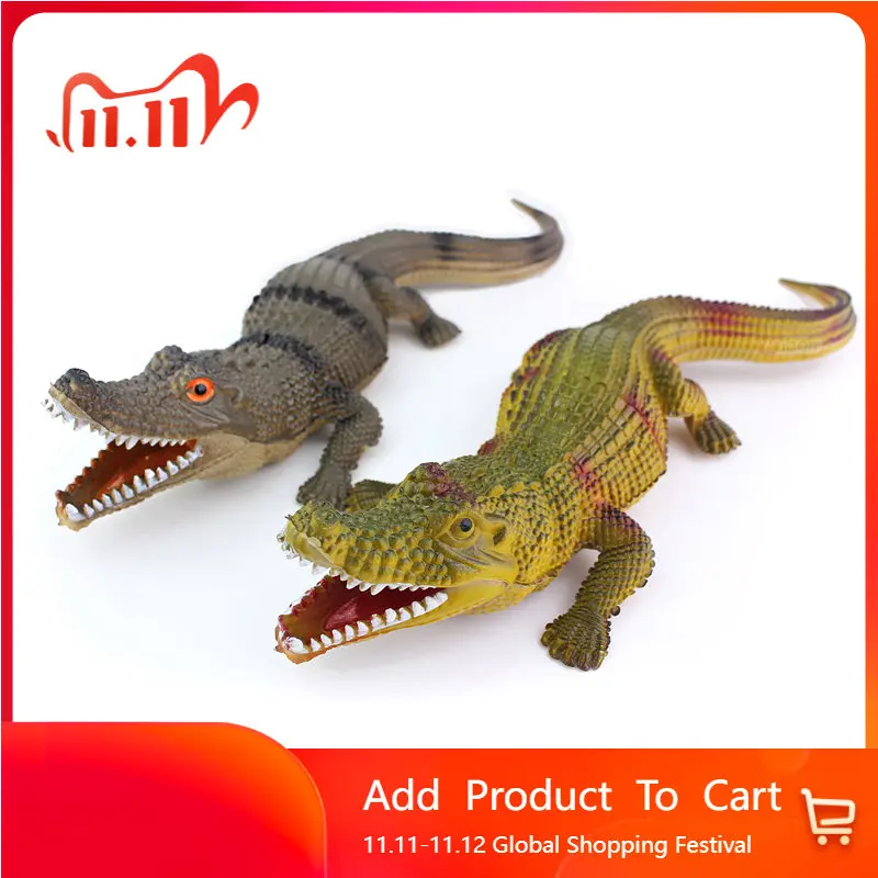 

Simulation Crocodile Model Marine Animal Model Crocodile Sound PVC Plastic Toy Children's Early Education Puzzle Doll Model