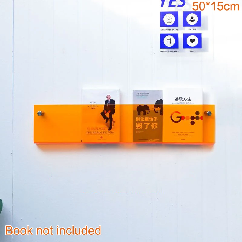 

Прозрачный акриловый настенный стеллаж 50 см