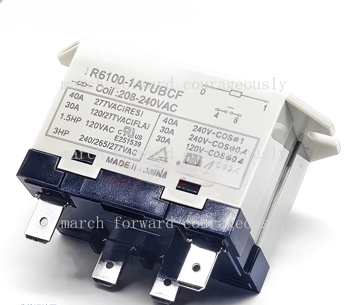 Фото HLR6100-1ATUBCF - Новый оригинальный релейный модуль Hongli с 4 нормально разомкнутыми контактами, 208-240В переменного тока, 40А. №1