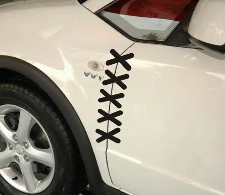 

Car Sticker Sewing Patch Pattern Sticker Car Decals Car Interior Decoration Adhesive Creative Rearview Mirror Car Decal