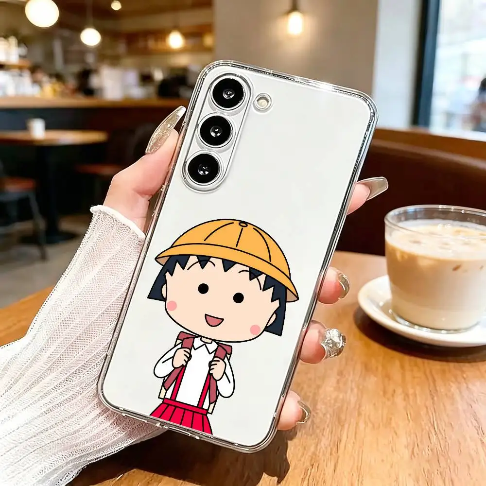 Фото Чехол для телефона C-Chibi Maruko-chan для Samsung A10,12,20,21S,30,31,40,50,51,52,70,71, прозрачный чехол №4