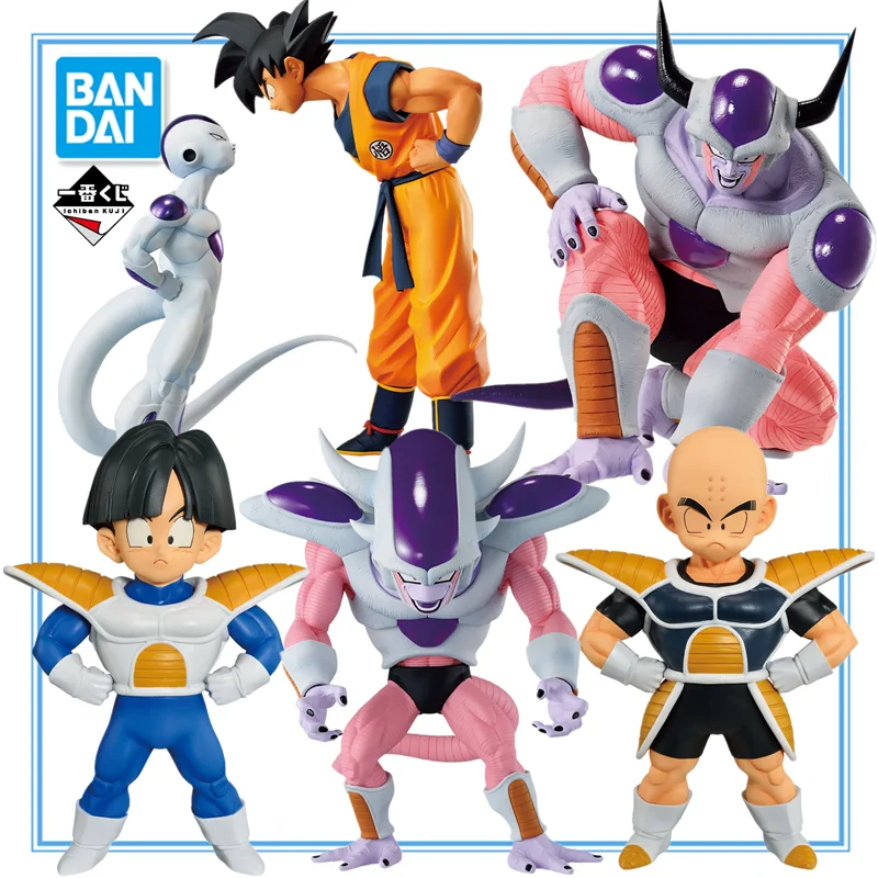 

In Stock Bandai Original Ichiban KUJI Anime Dragon Ball Z Krillin Frieza Son Goku Son Gohan Action Figure Toys