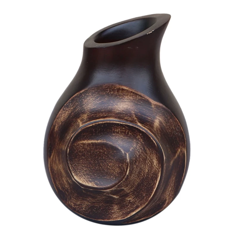 

Wooden Vase Decoration Living Room Table Solid Wood Ware Flower Bottle Ornament Home Decoration