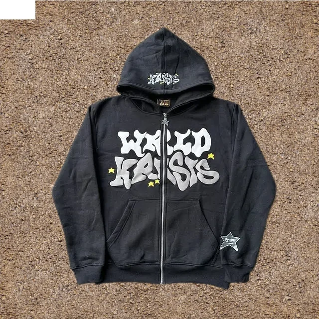 2024 американская Повседневная Толстовка Y2K на молнии с надписью новинка уличная