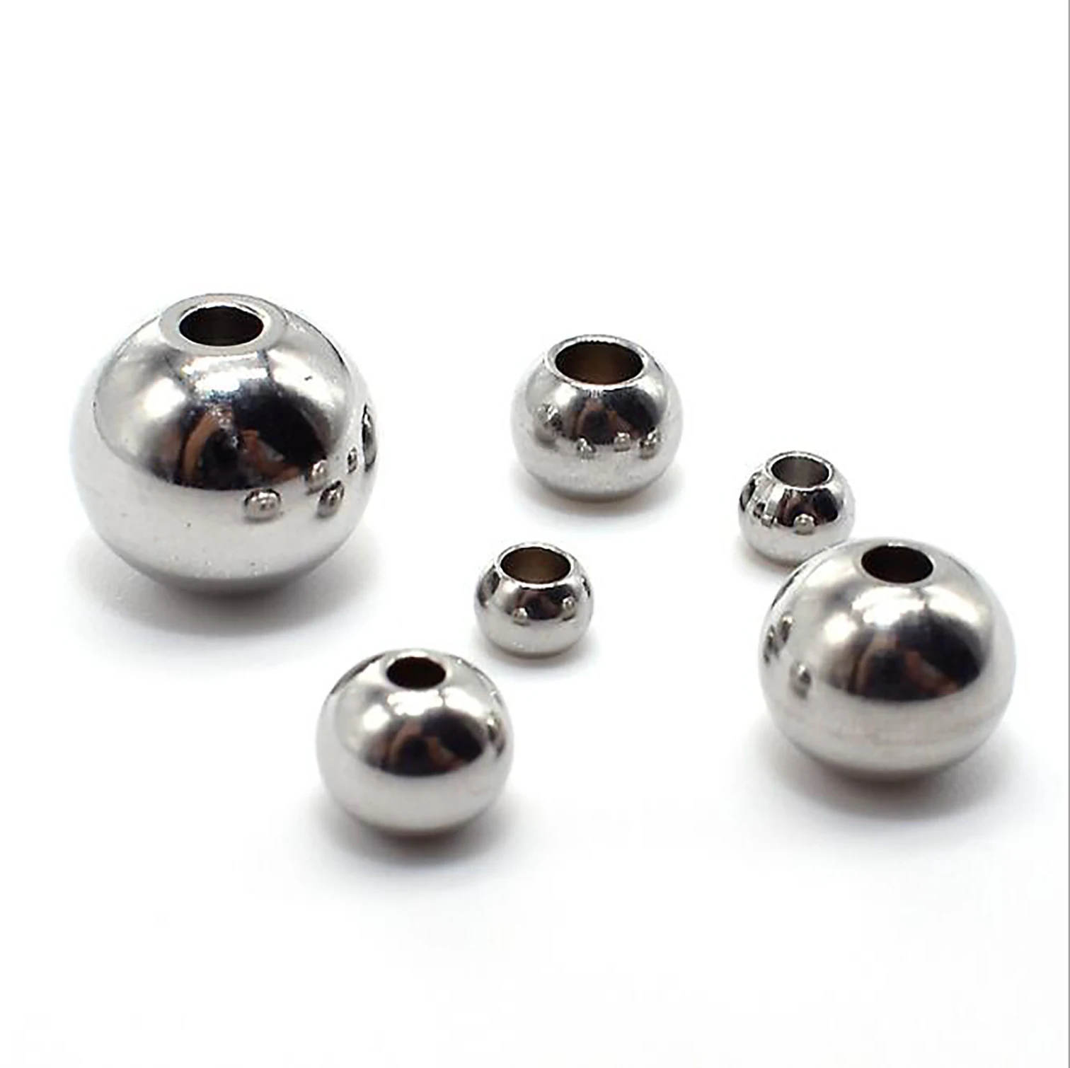 

Bright Polished Solid Stainless Steel Ball Drilling Hole Steel Ball 3*1.1mm ~ 22*5mm Through Perforation Smooth Solid Steel Ball