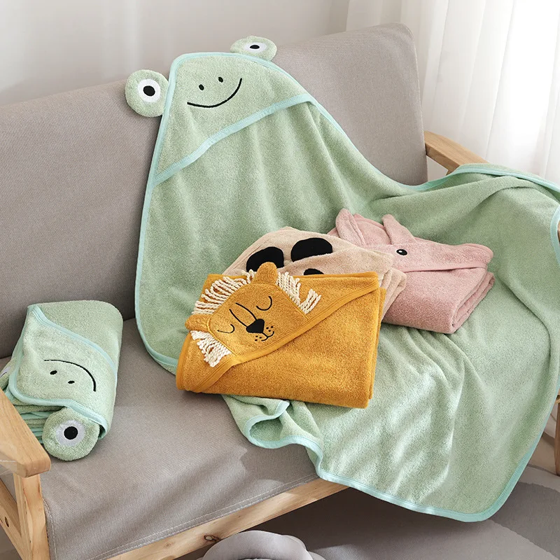 

Baby Cartoon Bath Towel Microfiber Cotton Hooded Beach Towel Newborn Cape Towels Soft Poncho Kids Bathing Stuff Infant Washcloth