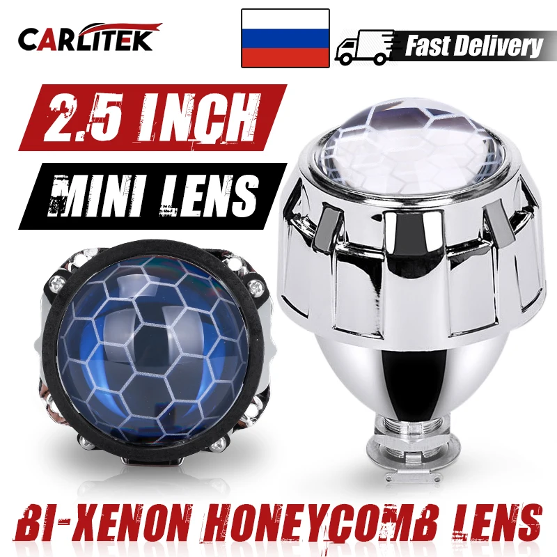 

2Pcs 2.5 Inch Honeycomb H1 Bi Xenon Projector Lenses For H7 H4 Headlights LED Angel Eyes Headlamps Car Accessories Retrofit LHD