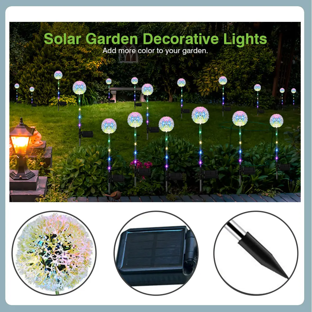 

Dandelion Shape Courtyard Lawn Solar Lamp Unique with Waterproof Performance for Home Yard Driveway Lawn