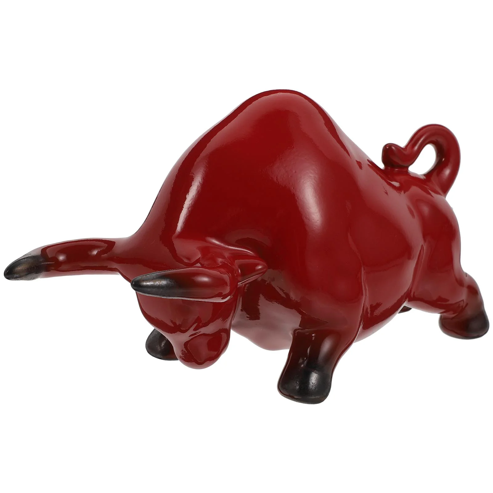 

1pc Bull Statues Bull Tea Pet Figure Miniature Garden Figurines Chinese Zodiac Figurines Ox Figurine
