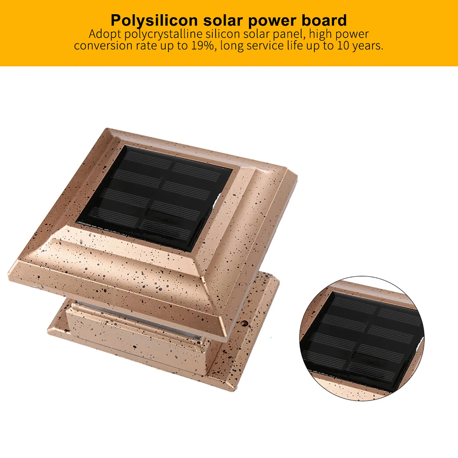 Столб загородки солнечной энергии освещает Водонепроницаемый Открытый Садовый