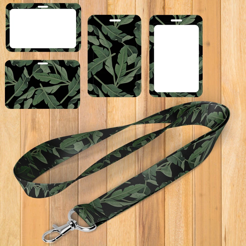 

A1203 Forest Leaves Keychain Neck Straps Lanyards for Keys ID Card Passport Gym Cellphone USB Badge Holder DIY Hanging Rope
