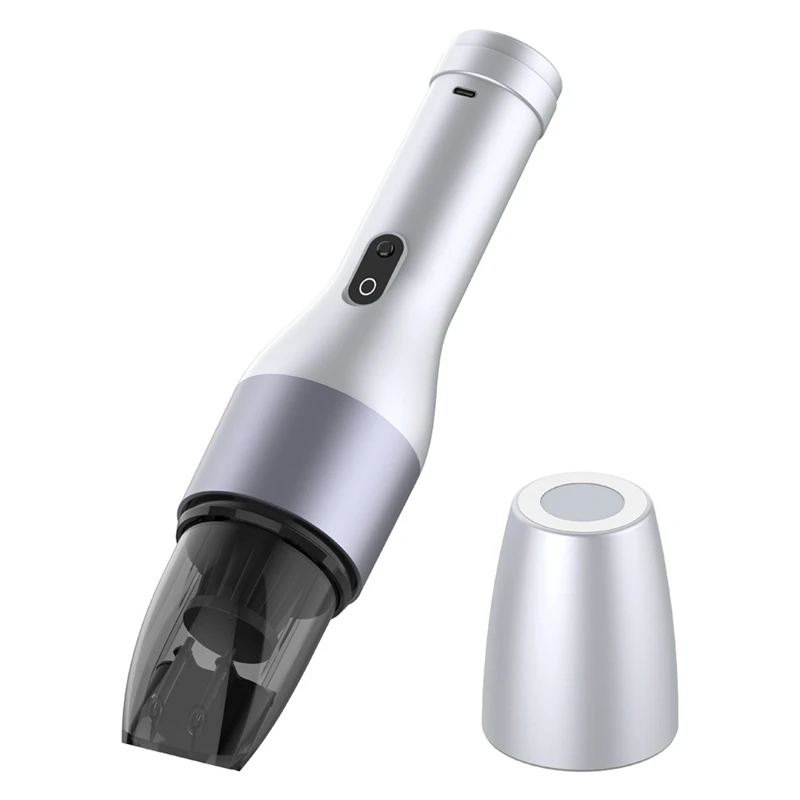 

Handheld Vacuum 70W 5000Pa Powerful Cordless Vacuum With Type-C Interface Charging Waterwashable Steel Filter Silver