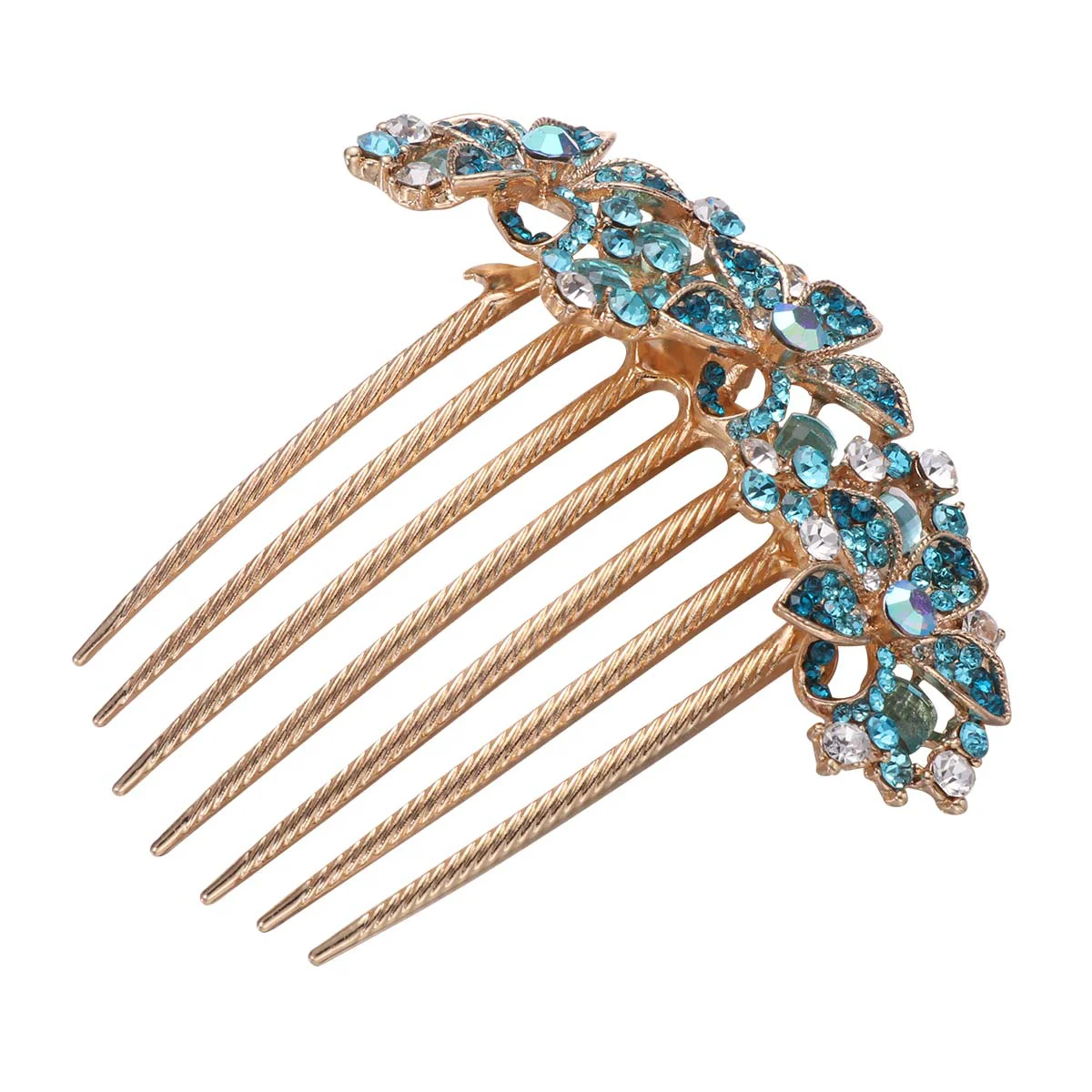 

Hair Comb Wedding Bridal Accessories Bride Clip Flower Crystal Women Rhinestones Combs Side