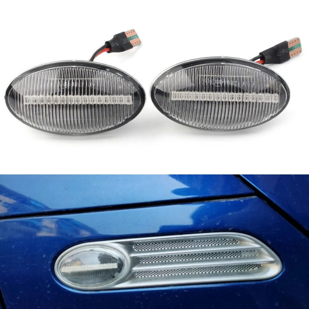 

2* Side Marker Turn Signal Light Amber LED Sequential Dynamic Side Marker Turn Signal Light For Mini Cooper R50 R52 R53 12V 3W