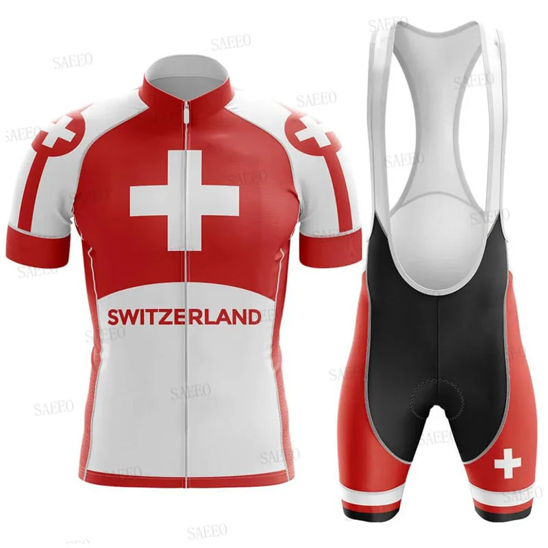 

New Cycling Jersey 2022 Switzerland Pro Team Cycling Jersey Set Summer Breathable Quick-drying Cycling Clothing Maillot Ciclismo