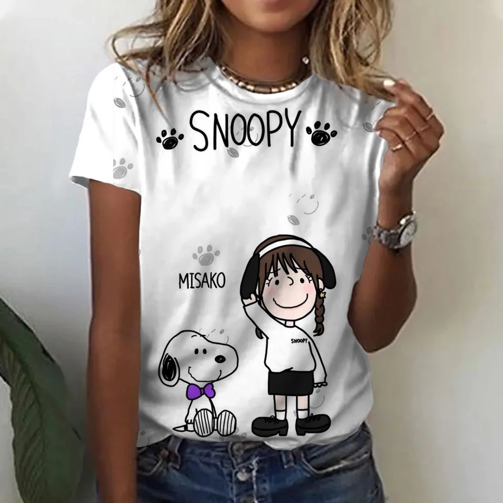 Женская футболка с принтом Snoopy новый пуловер в китайском стиле для женщин