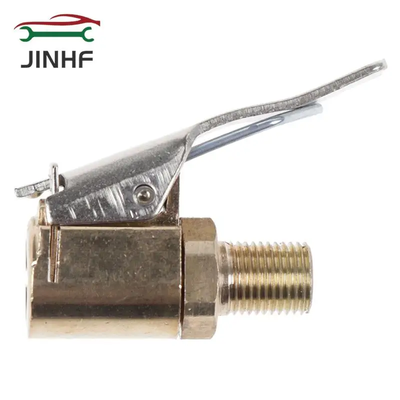 8mm Auto Air Pump Tire Inflator Valve Connector Chuck Clip Auto Repair Tool Valve Clip Car Truck Tyre Car Open Brass Stem Tire