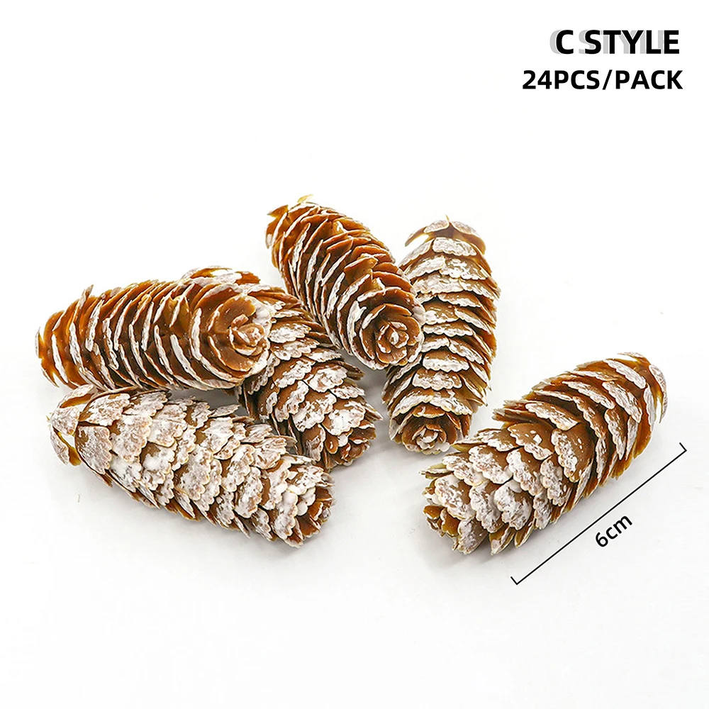 

Искусственные сосновые шишки для декора 12/24 шт