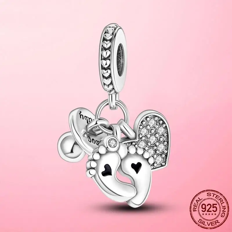 Распродажа бусины-шармы из стерлингового серебра 925 пробы в виде сосков и ладони